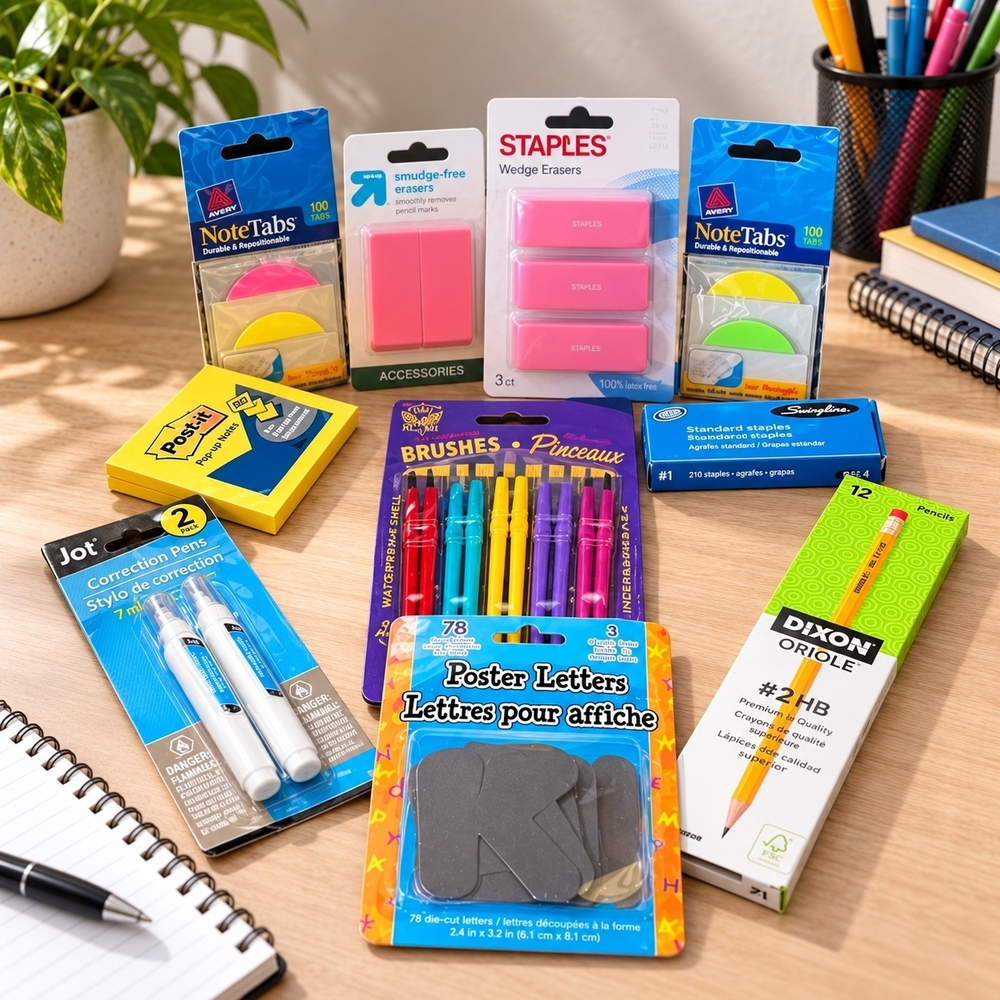 Back to School 10-Piece Stationery Set Notebooks Pencils Supplies New